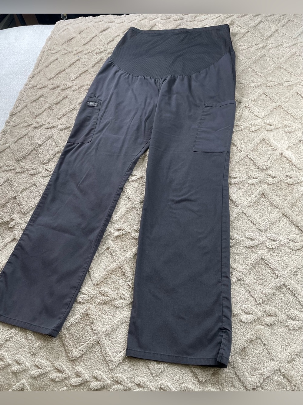 Cherokee Maternity/Comfort Stretch Panel Gray Scrub Pants ~ Sz Medium Medical
